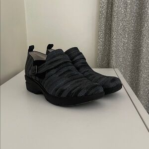 Nurse Mates Black Textured Mules